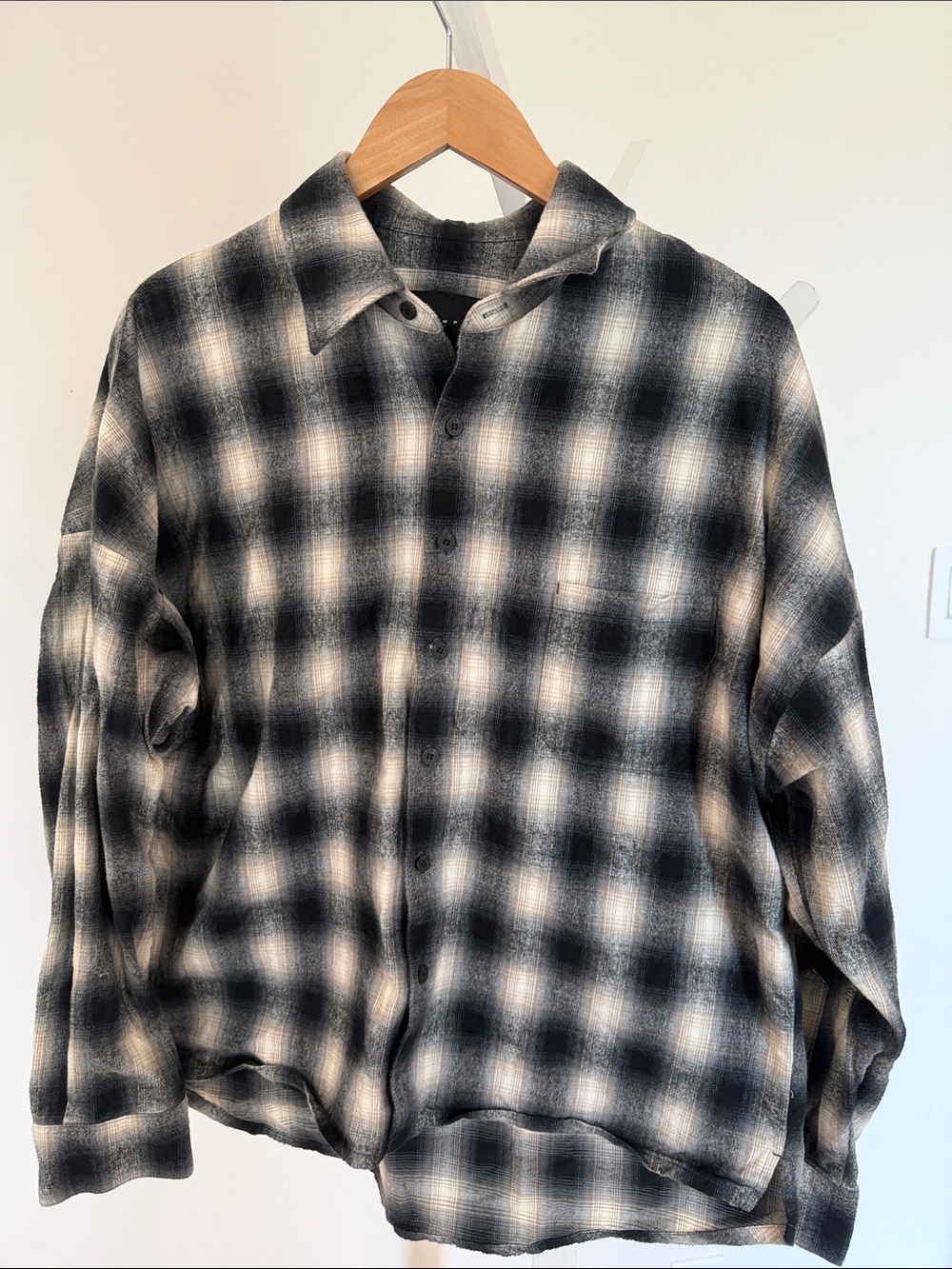 Stampd Navy and White Plaid Button-Down Shirt